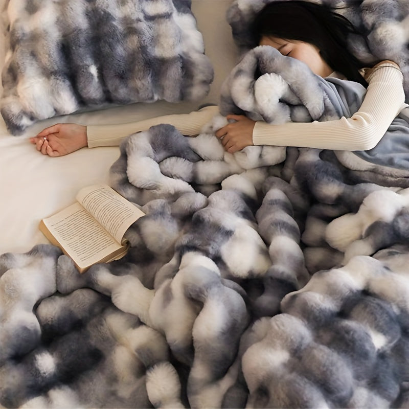 1pc Soft and Cozy Plush Blanket for Travel, Sofa, Bed, and Home Decor - Perfect Gift for Family and Friends