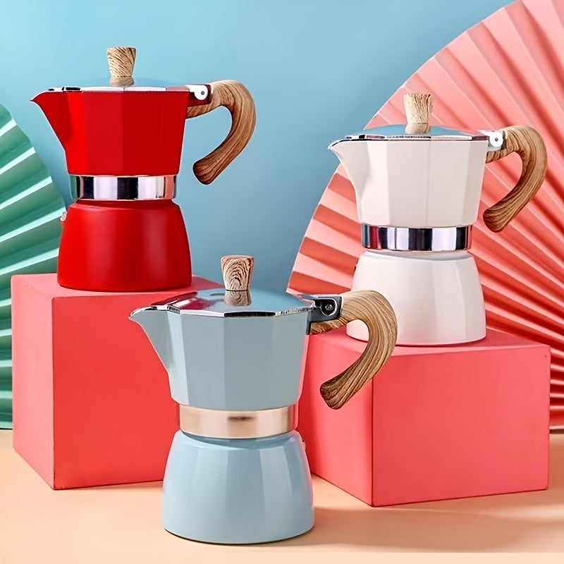 Compact & Portable Moka Pot Coffee Maker - Handcrafted for Rich Flavor - Perfect for Home, Outdoor Adventures & Camping - Durable & Easy to Use