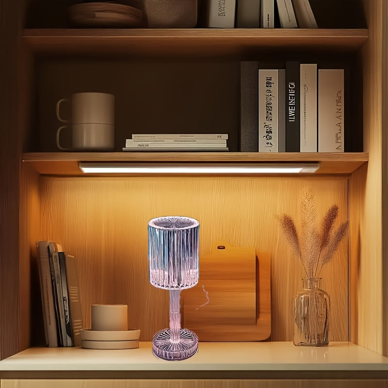 Elegant Crystal Touch Control Bedside Lamp - Adjustable LED Light with Rechargeable Battery, Dimmable, USB Charging, Indoor Decor, Modern Table Lamp|Decorative Table Lamp|Adjustable Light Lamp