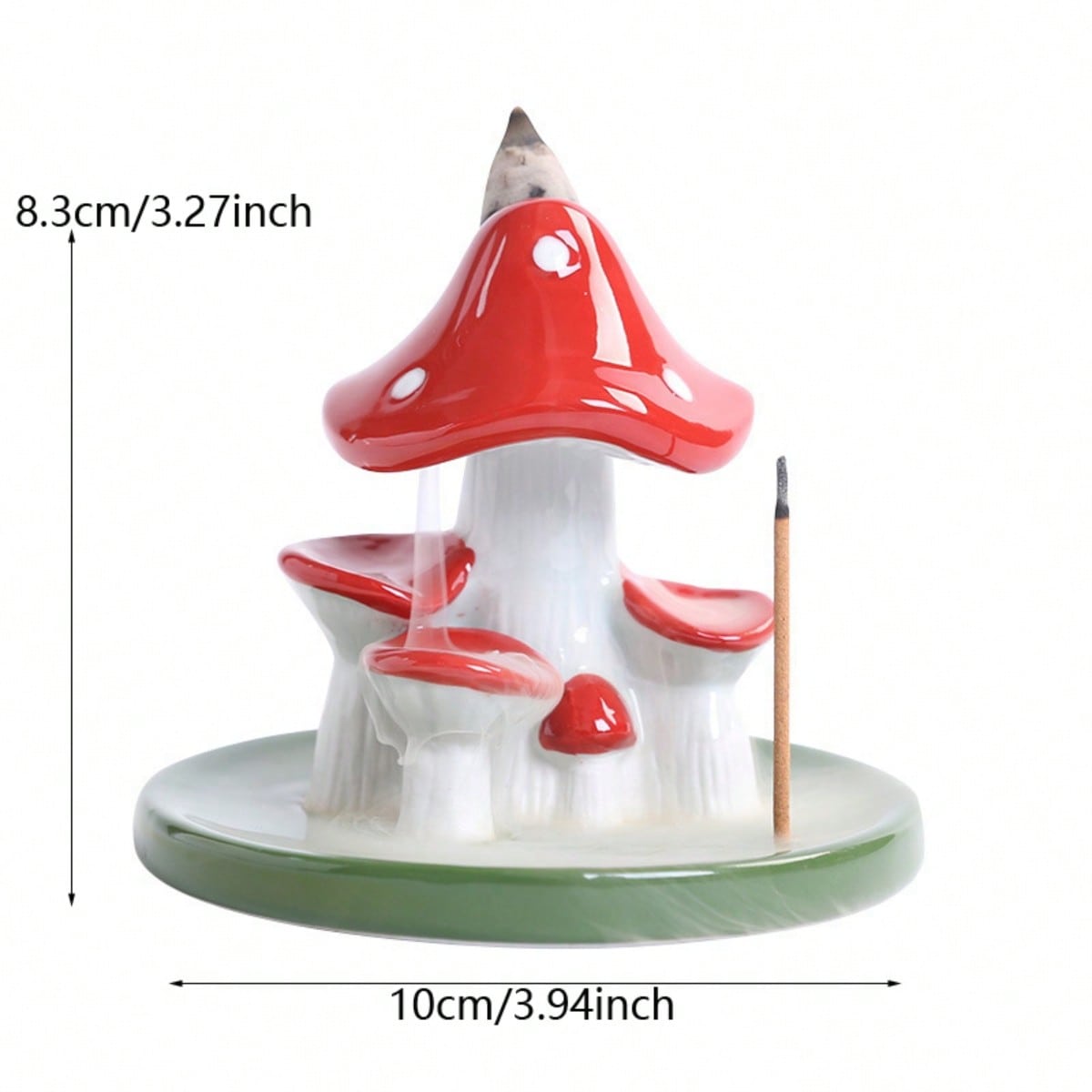 1pc Charming Ceramic Mushroom Waterfall Incense Holder - Aesthetic Decor for Home & Office, Creates Serene Ambiance with Fragrant Incense Sticks