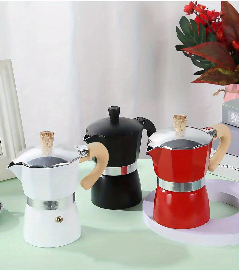Compact & Portable Moka Pot Coffee Maker - Handcrafted for Rich Flavor - Perfect for Home, Outdoor Adventures & Camping - Durable & Easy to Use
