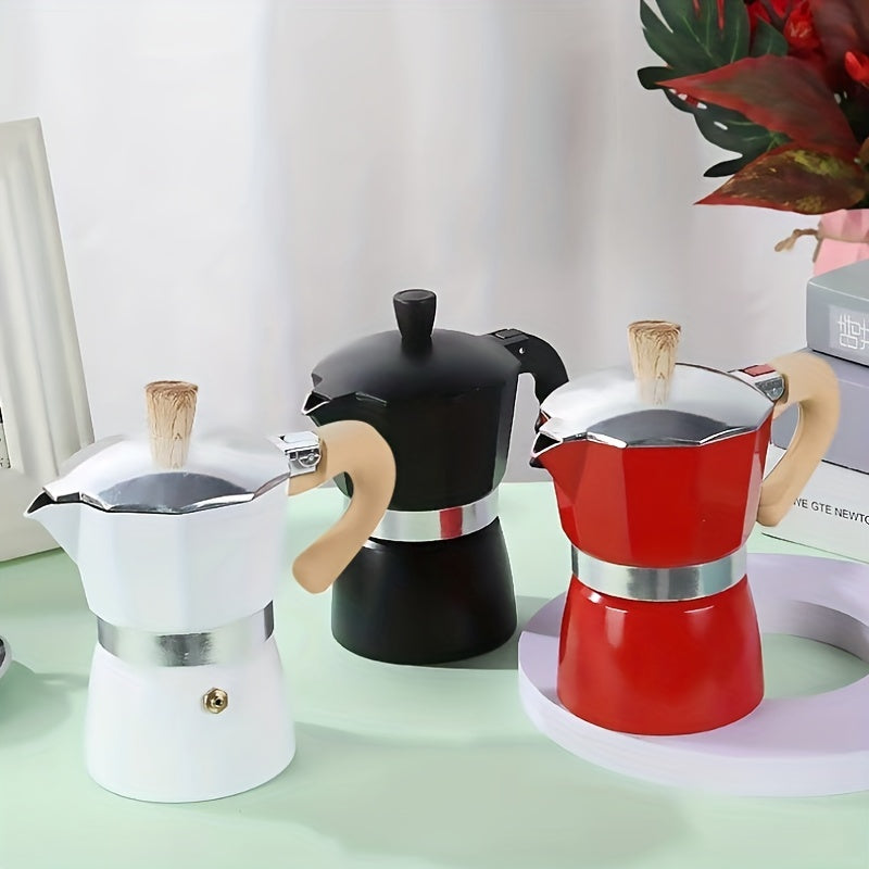 Compact & Portable Moka Pot Coffee Maker - Handcrafted for Rich Flavor - Perfect for Home, Outdoor Adventures & Camping - Durable & Easy to Use