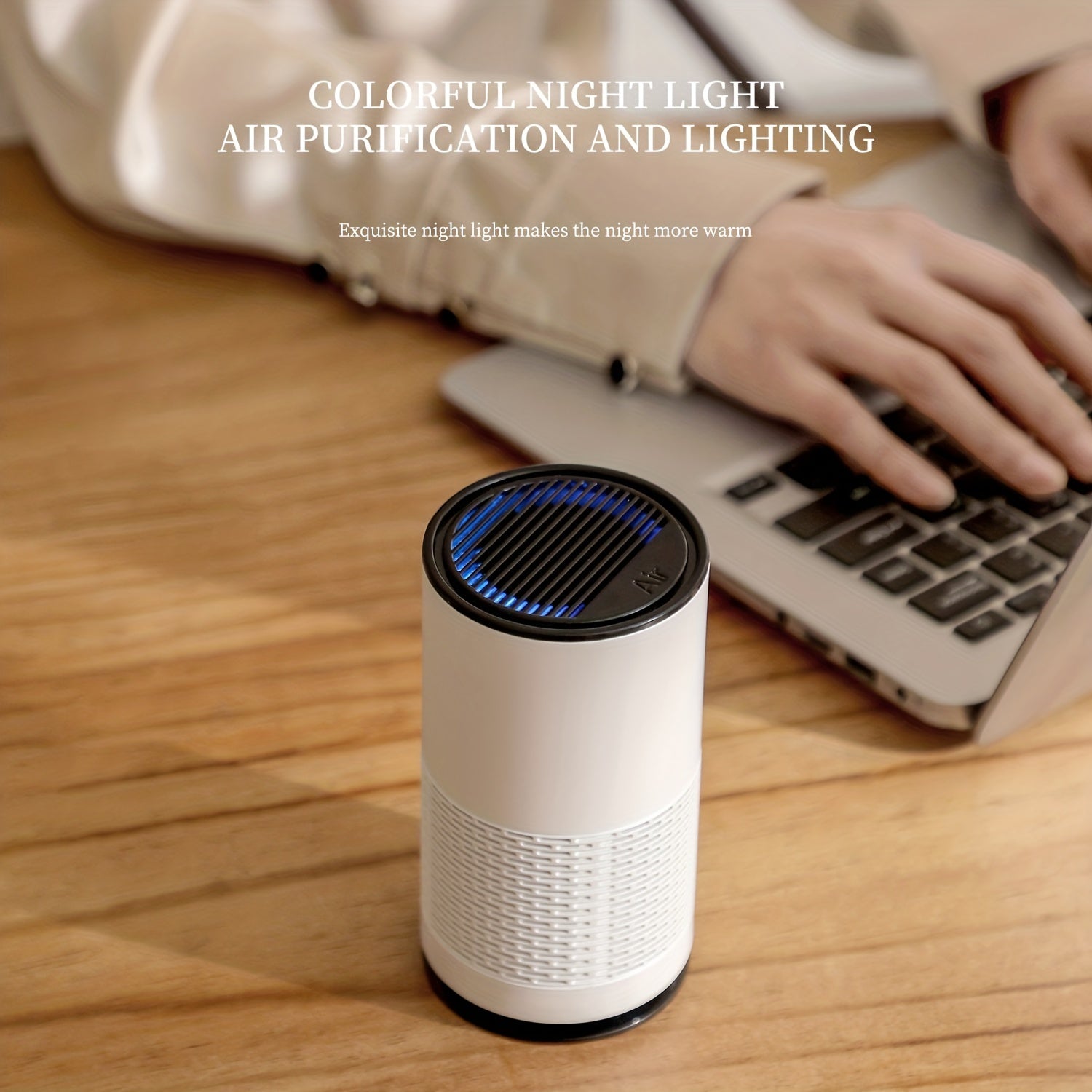 1/2pcs Portable True HEPA Air Purifier for Home, Office, and Car - Eliminates 99.97% of Dust, Odors, and Allergens for Fresh Air