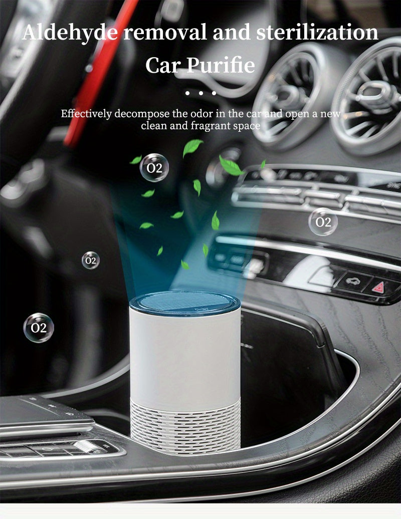 1/2pcs Portable True HEPA Air Purifier for Home, Office, and Car - Eliminates 99.97% of Dust, Odors, and Allergens for Fresh Air