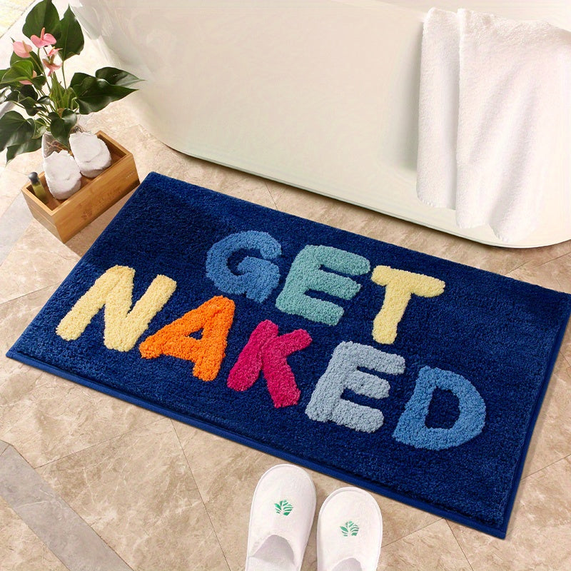 1pc, Letter Absorbent Non-slip Bathroom Floor Mat, Aesthetic Bathroom Mat, Non-slip Indoor Mat, Floor Mat, Doormat, Home Decor Room Decor