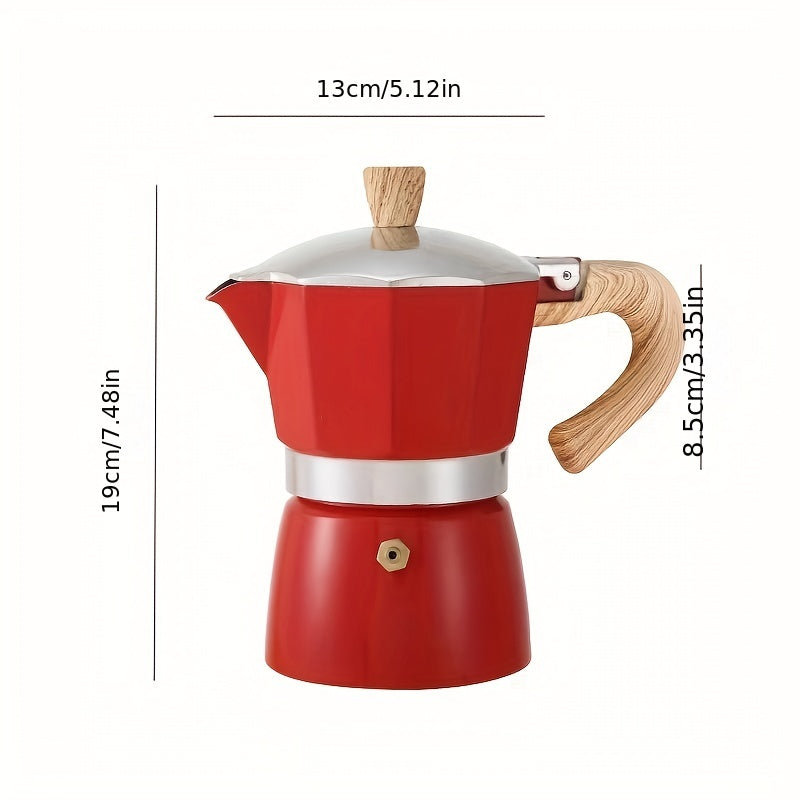 Compact & Portable Moka Pot Coffee Maker - Handcrafted for Rich Flavor - Perfect for Home, Outdoor Adventures & Camping - Durable & Easy to Use