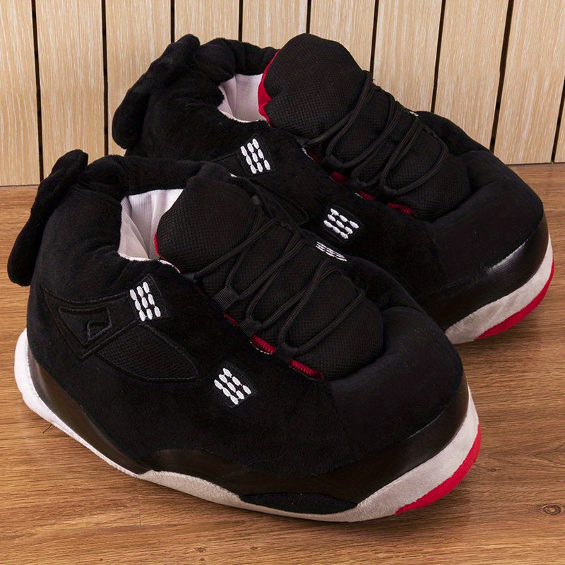 Men's Warm Cozy Plush Comfy Non-slip Home Shoes, Winter