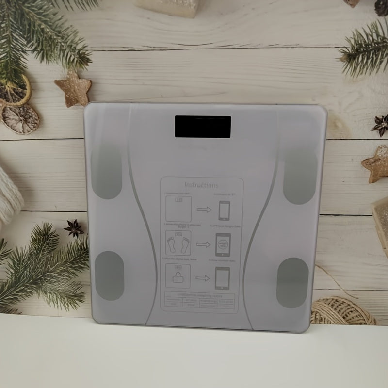 UAEIUI Smart Digital Bathroom Scale, Battery-Powered, Wireless, Non-Rechargeable, with Body Fat Monitoring for Home Use, for Women, Men