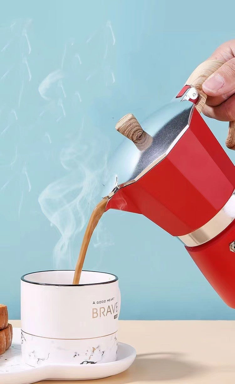 Compact & Portable Moka Pot Coffee Maker - Handcrafted for Rich Flavor - Perfect for Home, Outdoor Adventures & Camping - Durable & Easy to Use