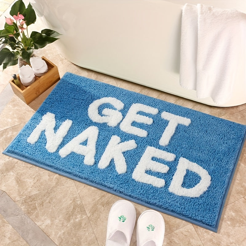 1pc, Letter Absorbent Non-slip Bathroom Floor Mat, Aesthetic Bathroom Mat, Non-slip Indoor Mat, Floor Mat, Doormat, Home Decor Room Decor