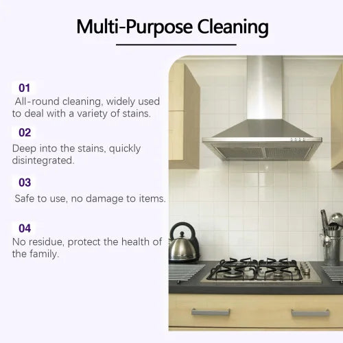Jue Fish Multi-Functional Cleaner Easily Cleans Grease Stains On Kitchen Stoves And Kitchenware. Multi-Effect