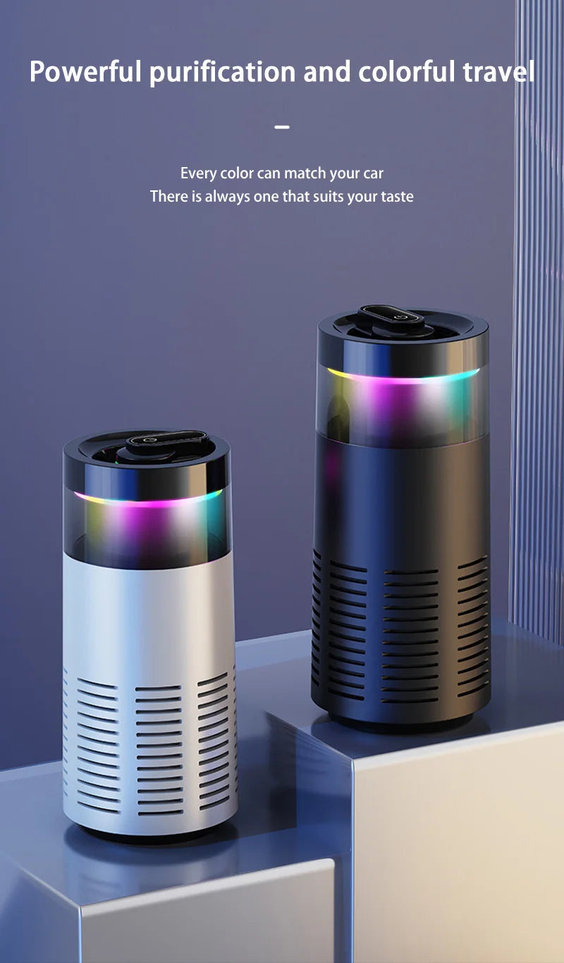 Xiaomi New Car Air Purifier, A Negative Ion Ambient Light Car Air Purifier For Removing Formaldehyde And Odors Inside The Car