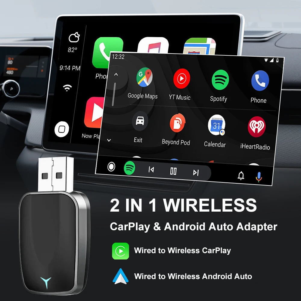 NEW Wireless CarPlay Android Auto Wireless Adapter Smart Mini Box Plug and play Connect Universal for Nissan Wireless Adapter