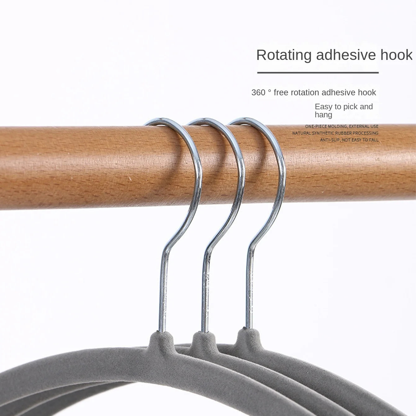 10/20Pcs Household Black/Beige/Grey Flocked Hangers, Plastic Hangers, Suitable for Closet Organizers, Sturdy and Durable, Space-Saving, Non-Slip and Won'T Fall Off, No Bulging Shoulders, No Damage to Clothes, Used for Clothin