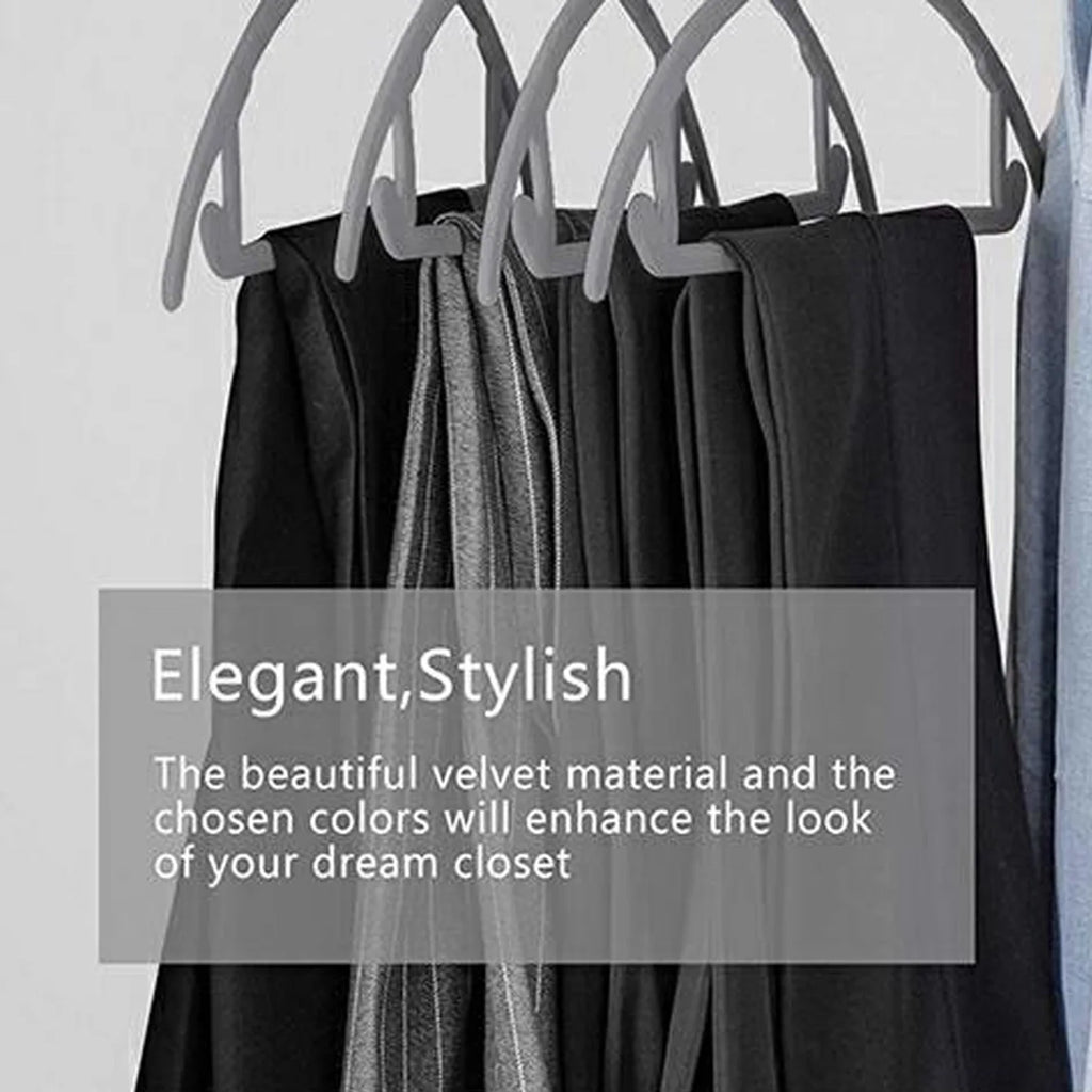 10/20Pcs Household Black/Beige/Grey Flocked Hangers, Plastic Hangers, Suitable for Closet Organizers, Sturdy and Durable, Space-Saving, Non-Slip and Won'T Fall Off, No Bulging Shoulders, No Damage to Clothes, Used for Clothin
