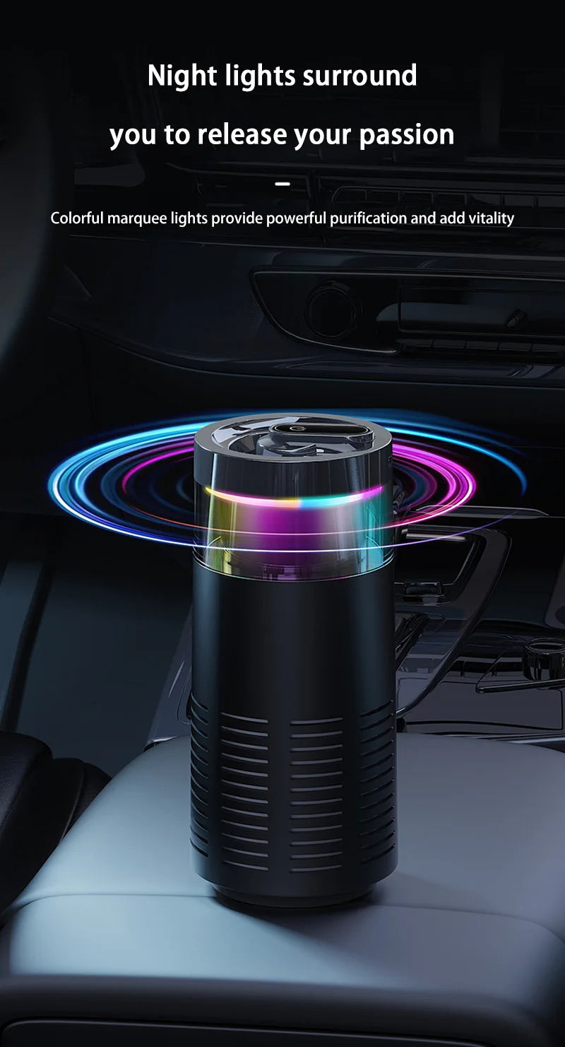 Xiaomi New Car Air Purifier, A Negative Ion Ambient Light Car Air Purifier For Removing Formaldehyde And Odors Inside The Car