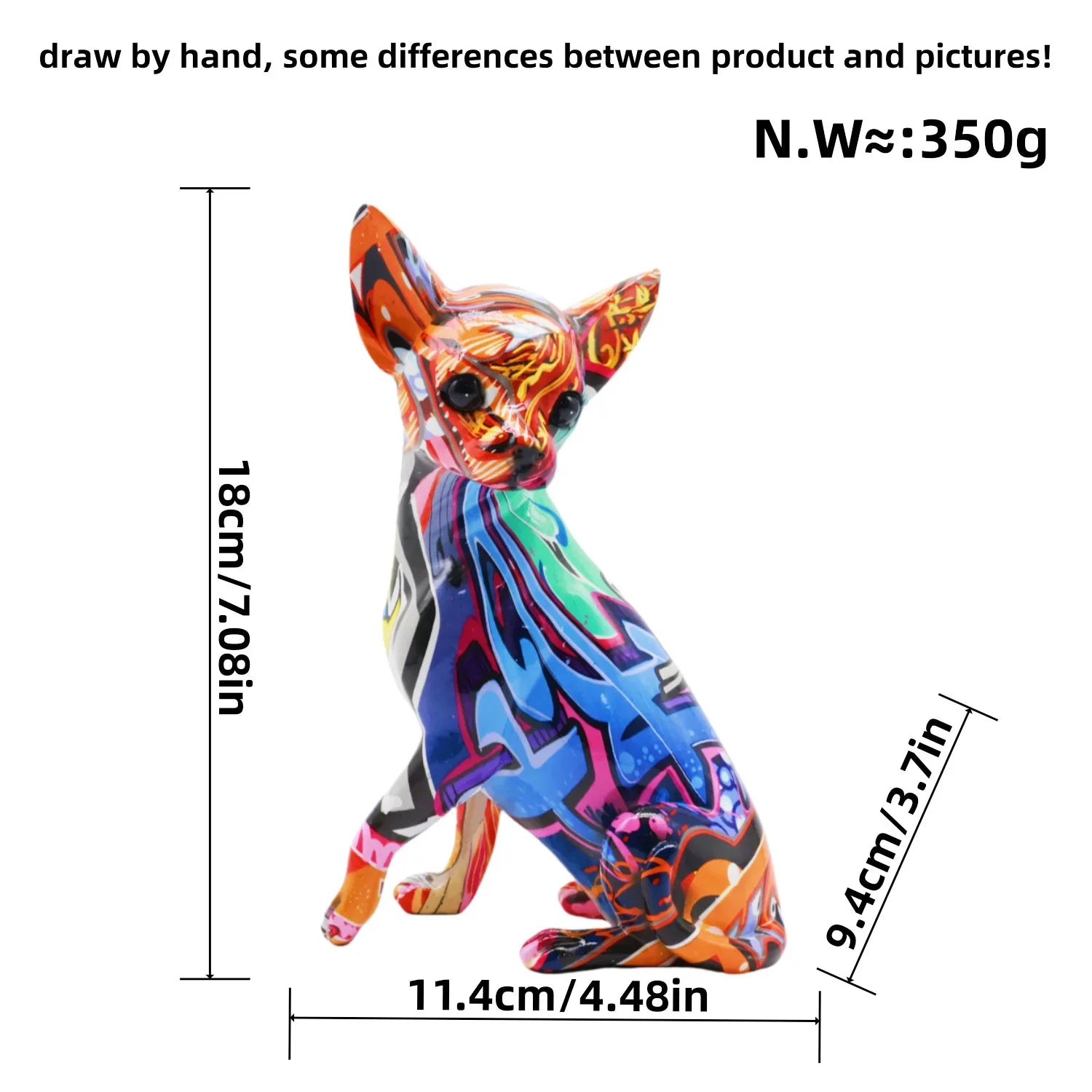 Colorful Home Decorations Living Room Entrance Dog Ornaments Desktop Resin Crafts Home Decoration Accessories Home Decor