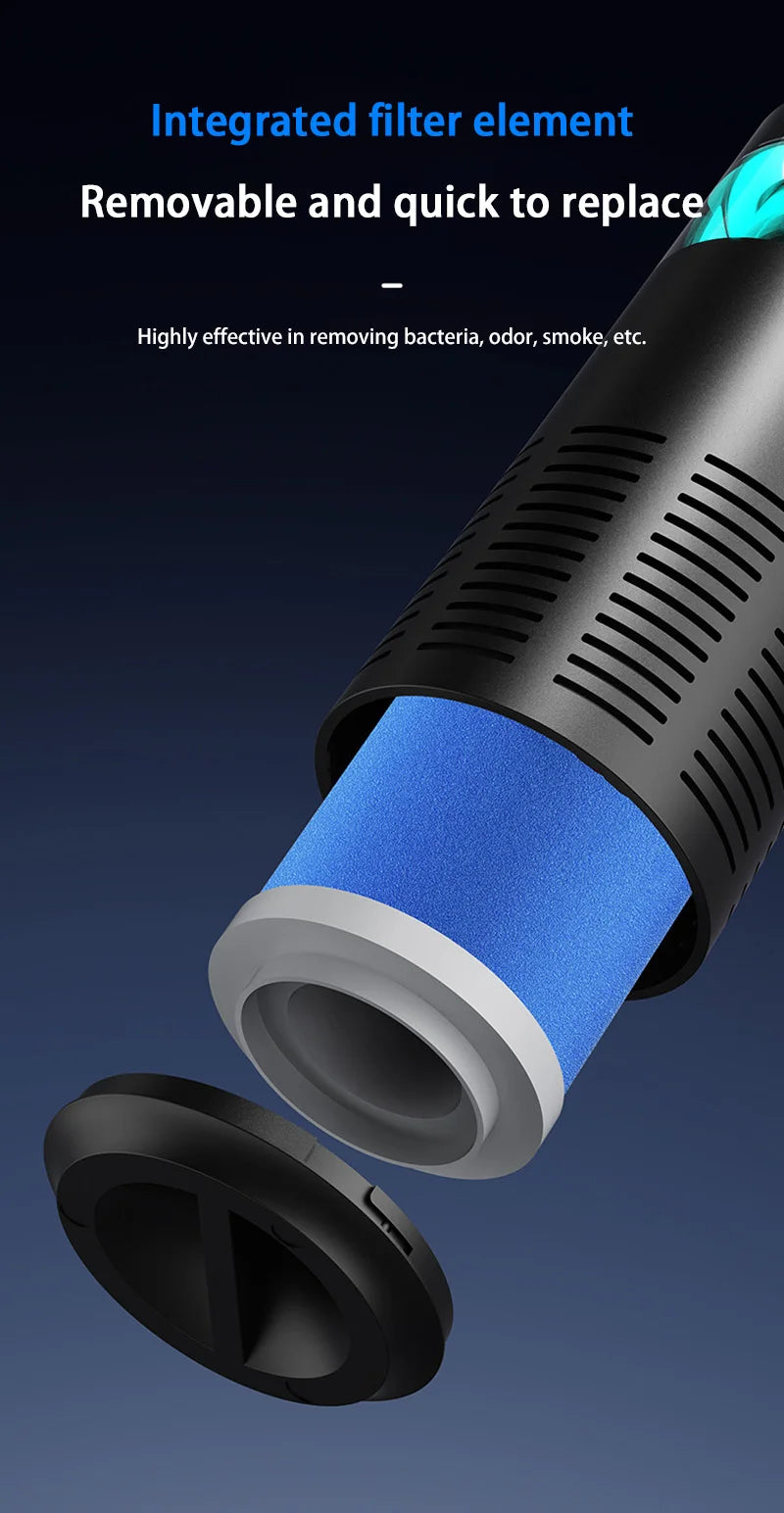 Xiaomi New Car Air Purifier, A Negative Ion Ambient Light Car Air Purifier For Removing Formaldehyde And Odors Inside The Car