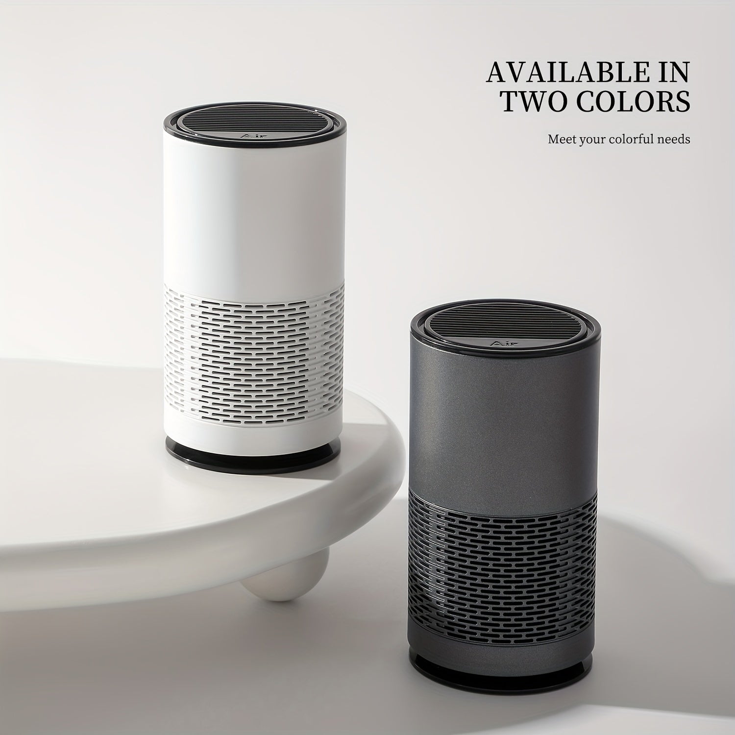 1/2pcs Portable True HEPA Air Purifier for Home, Office, and Car - Eliminates 99.97% of Dust, Odors, and Allergens for Fresh Air