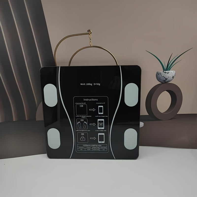 UAEIUI Smart Digital Bathroom Scale, Battery-Powered, Wireless, Non-Rechargeable, with Body Fat Monitoring for Home Use, for Women, Men