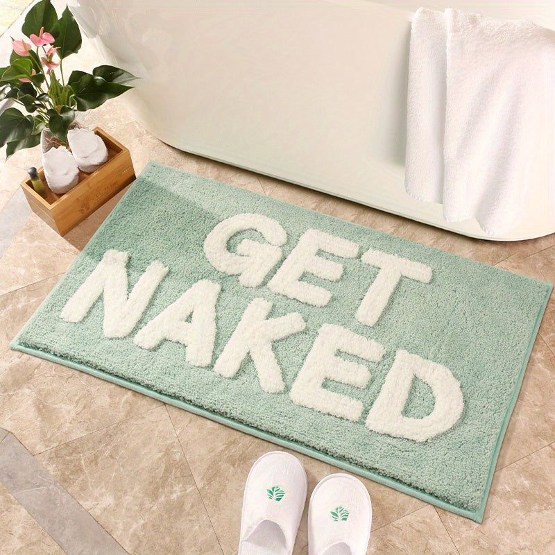 1pc, Letter Absorbent Non-slip Bathroom Floor Mat, Aesthetic Bathroom Mat, Non-slip Indoor Mat, Floor Mat, Doormat, Home Decor Room Decor