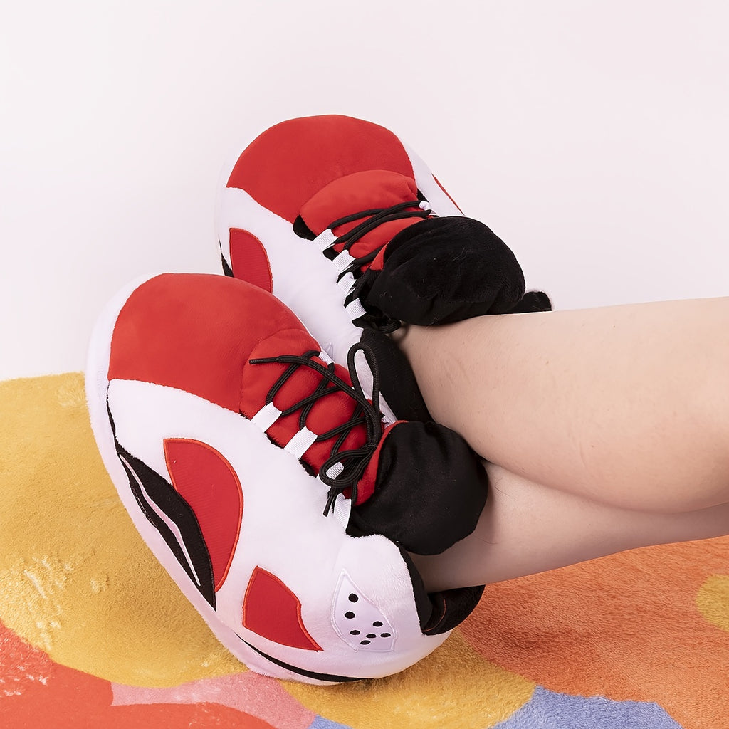 Men's Warm Cozy Plush Comfy Non-slip Home Shoes, Winter