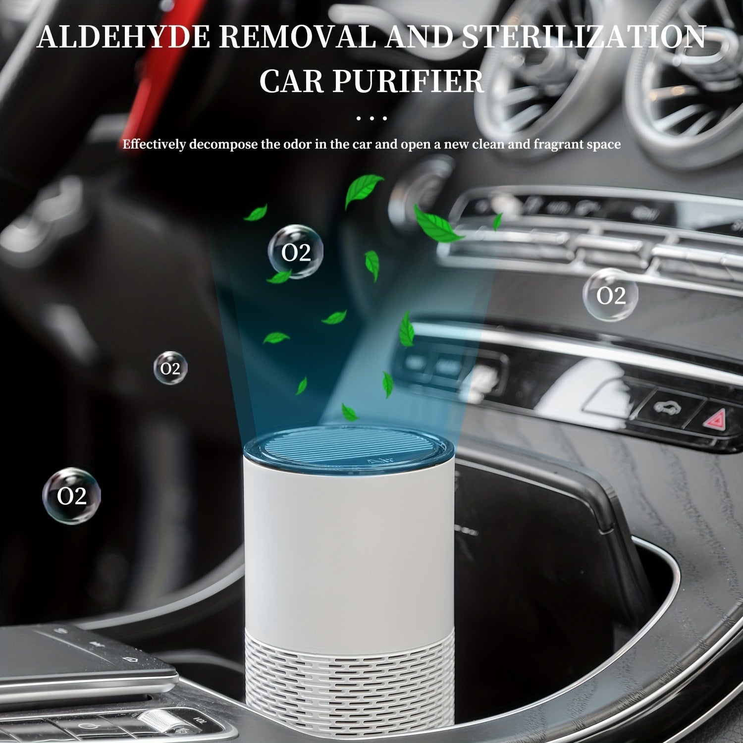 1/2pcs Portable True HEPA Air Purifier for Home, Office, and Car - Eliminates 99.97% of Dust, Odors, and Allergens for Fresh Air