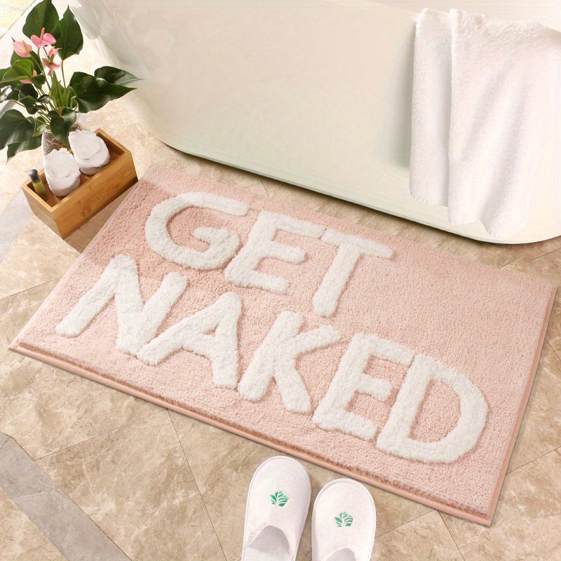 1pc, Letter Absorbent Non-slip Bathroom Floor Mat, Aesthetic Bathroom Mat, Non-slip Indoor Mat, Floor Mat, Doormat, Home Decor Room Decor