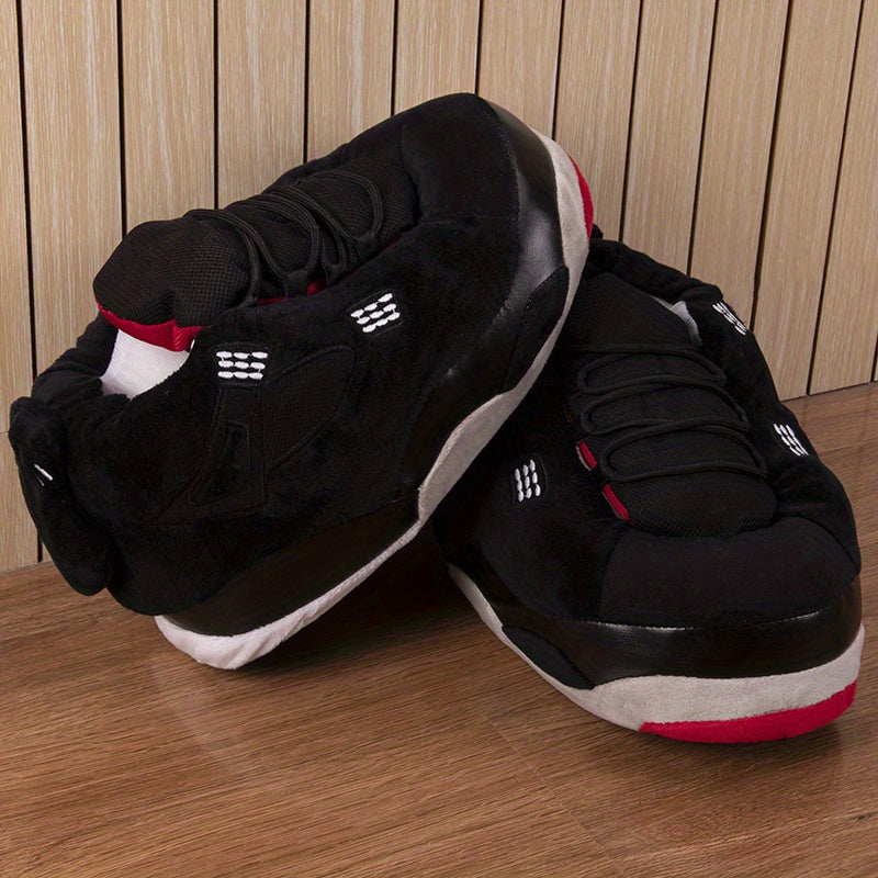 Men's Warm Cozy Plush Comfy Non-slip Home Shoes, Winter