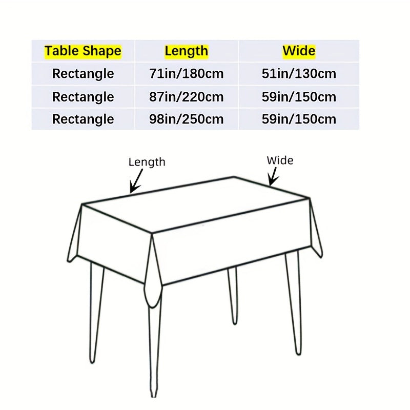 1pc Premium White Rectangular Lace Tablecloth - Durable & Vintage Style - Perfect for Weddings, Parties, & Holidays - A Delightful Gift for Thanksgiving, Halloween, Christmas - Elevate Home Decor Accessories