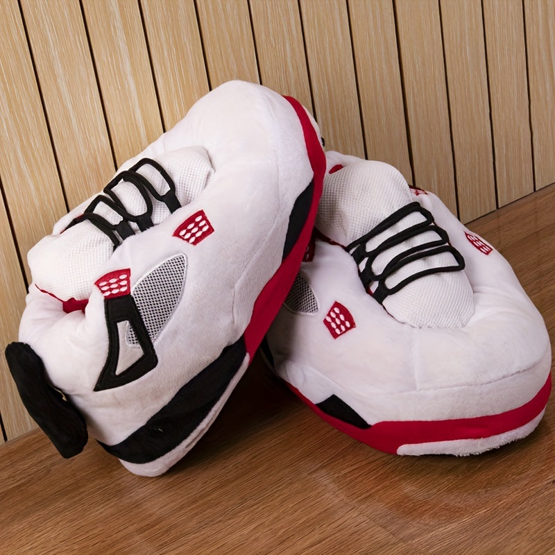 Men's Warm Cozy Plush Comfy Non-slip Home Shoes, Winter