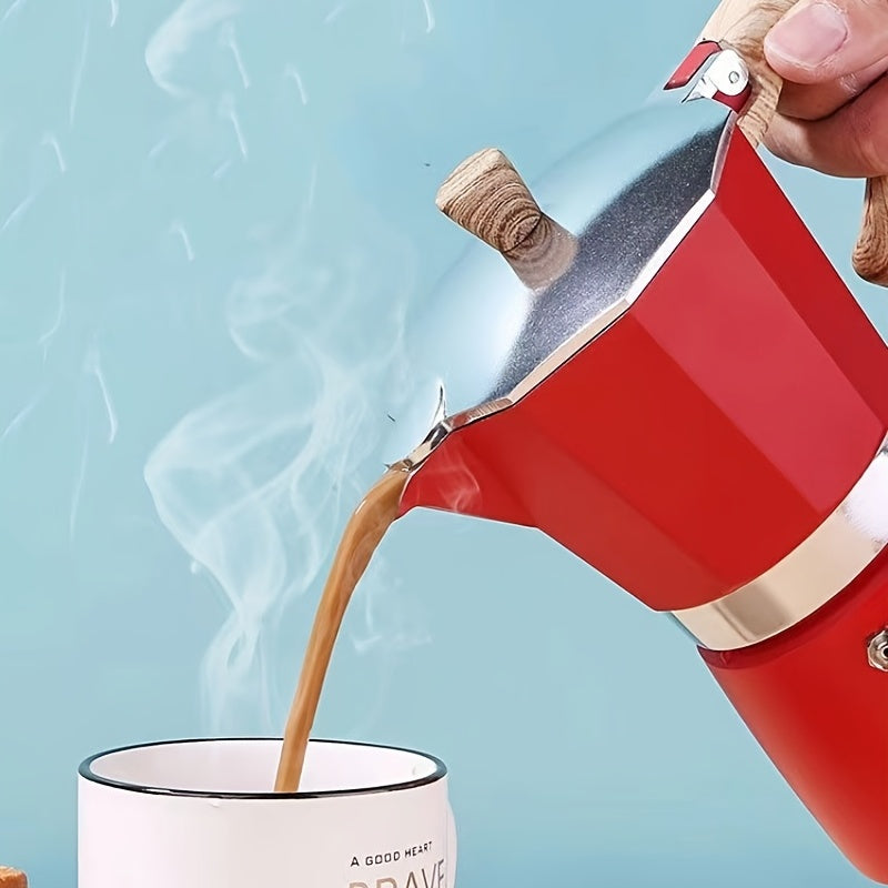 Compact & Portable Moka Pot Coffee Maker - Handcrafted for Rich Flavor - Perfect for Home, Outdoor Adventures & Camping - Durable & Easy to Use