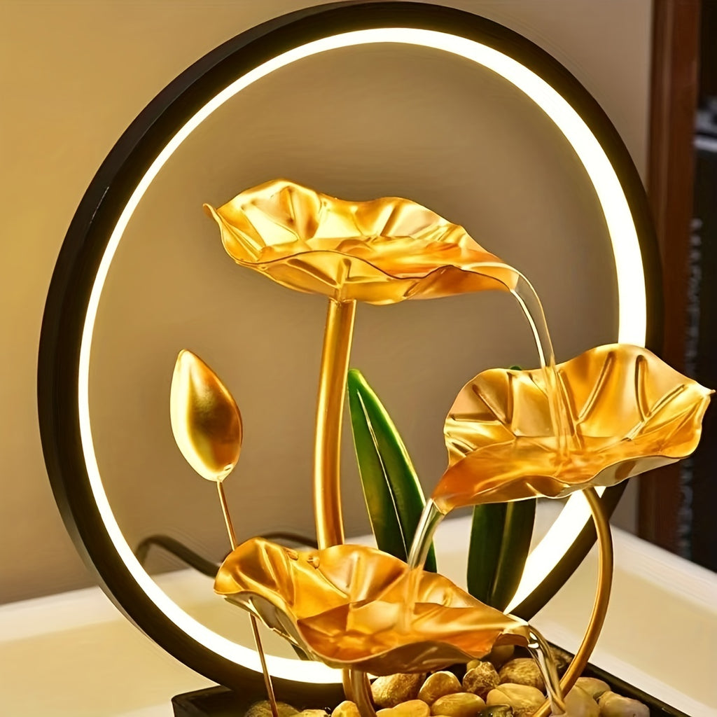 Soothing LED-Lit Tabletop Fountain - USB Powered, Indoor Air Quality Enhancer - Ideal Home/Office Decor & Thoughtful Gift