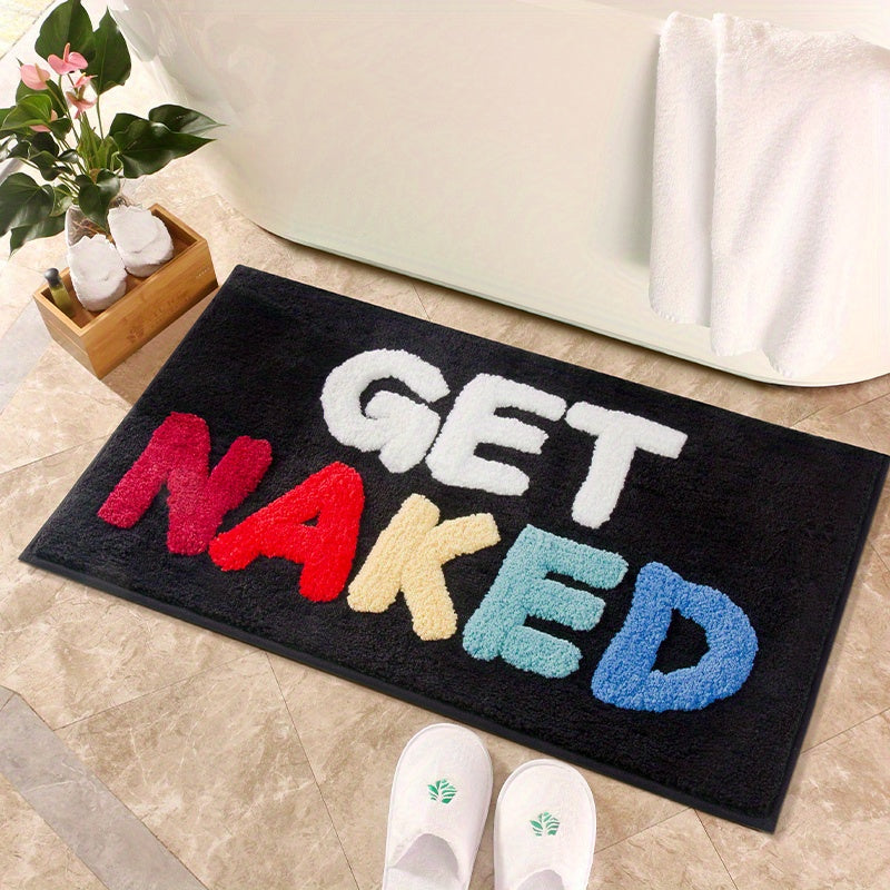 1pc, Letter Absorbent Non-slip Bathroom Floor Mat, Aesthetic Bathroom Mat, Non-slip Indoor Mat, Floor Mat, Doormat, Home Decor Room Decor